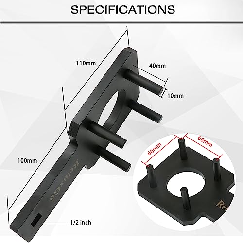 ReluxGo Crankshaft Pulley Holding Tool Crankshaft Vibration Harmonic Damper Holder Tool Crankshaft Wrench Crankshaft Holding Tool for VW Routan Dodge Chrysler Ram 3.6L replace 10198A
