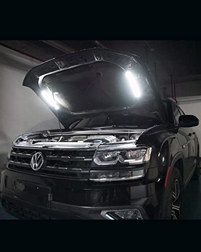 Keiurot Under Hood LED Light Kit 12V, Auto On/Off,Universal Fit Any Vehicle | Hand Switch Included,1000 Lm/Strip, 250CM Lead Wire, Waterproof Flexible 2-in-1 Hood Light Strip For Cars SUV RV and Trucks