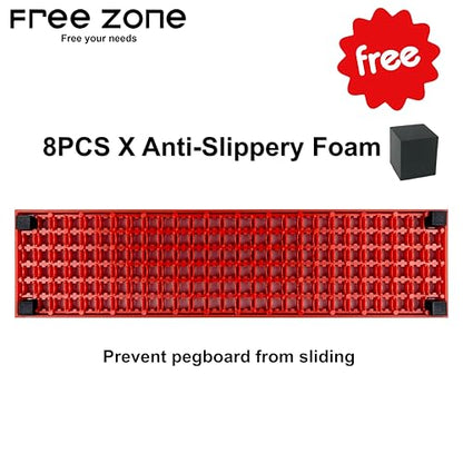 Free Zone Bit Organizer Set, 158-Hole 1/4" Hex Bit Toolbox Storage | Red; drive bit adapter & 1/2", 3/8", 1/4" socket holder compatible; anti-drop design; tools not included - color: Red