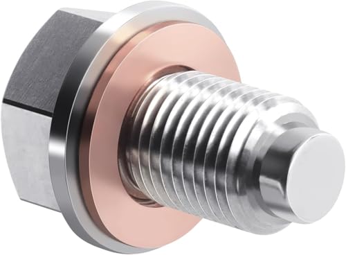 1/2"x20 Stainless Steel Magnetic Engine Oil Drain Plug Fit For Buick Chevrolet Chrysler Ford Dodge GMC Select Models - size: 1/2" x 20