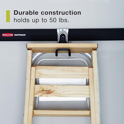 Rubbermaid FastTrack Ladder Hook Garage Wall/Ladder Hanger Wall Mount and Heavy Duty Organization for Home/Garage/Wall/Shed - style: Ladder Hook