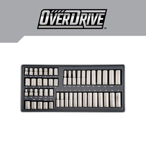 CRAFTSMAN OVERDRIVE 284-Piece Gunmetal Chrome Mechanics Tool Set, Standard SAE/Metric Socket Set, with Hard Case (CMMT99284)