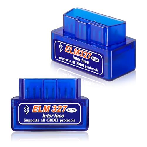 2PCS ELM327 OBDⅡ Car Auto Diagnostic Scanner, Portable Auto Bluetooth Engine Fault Code Reader, Wireless Interface Adapter Professional Diagnostic Tool for Most OBD II Vehicles - color: 2 PCS