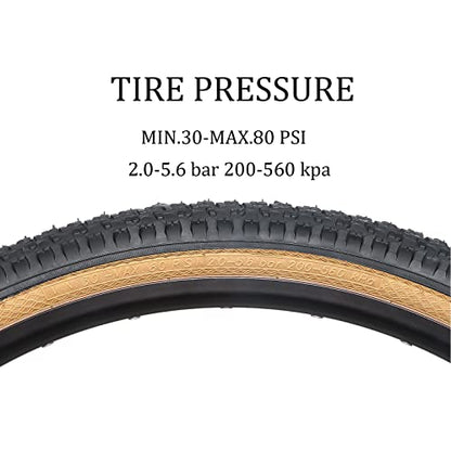 Hycline 2-Pack Mountain Bike Tires Set: 20/24/26/27.5-inch Folding Replacement High-Performance Wear-Resistant Bicycle Tires and Pair Inner Tubes with Tire Levers for MTB Off-Road Bike - color: 26x1.95-60TPI（Skinwall）