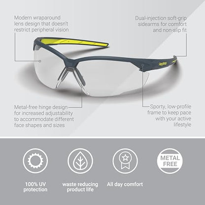 HexArmor NX1 Weld Shade Safety Glasses | High Impact Rated Z87+ | Permenant Anti-Fog and Anti-Scratch - color: Weld Shade 3.0