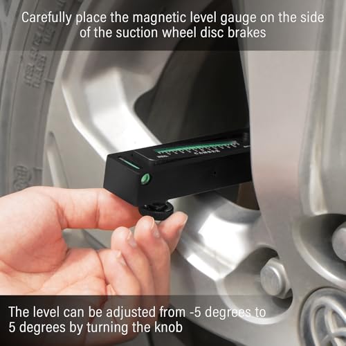 Ziopetru Camber Alignment Tool - High Precision Magnetic Wheel Gauge, Aluminum Alloy for Cars, Trucks, SUVs - Professional Caster Camber Gauge - size: Aluminum Alloy