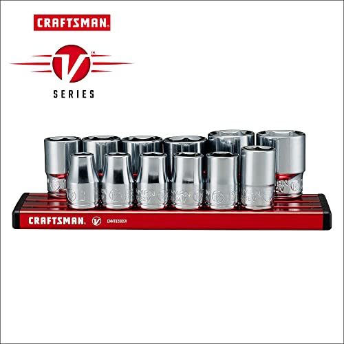 CRAFTSMAN V-SERIES Socket Set, Shallow MM, 3/8 Inch Drive, 12 Piece (CMMT17530V) - style: Shallow MM