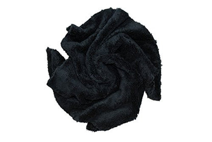 CARCAREZ Premium Microfiber Towels, Car Drying Wash Detailing Buffing Waxing Polishing Towel with Plush Edgeless Microfiber Cloth (Black) - color: Black
