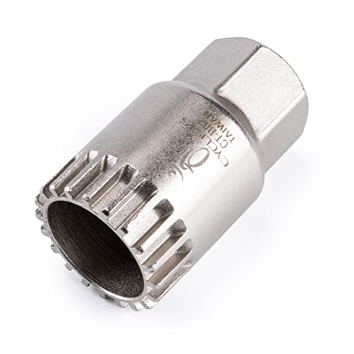 Bike Bicycle Bottom Bracket Removal Sleeve Tool Compatible With Standard 20-Tooth Cartridge Type Bottom and Shimano, Octalink, ISIS Splined Bottom Brackets (CT-B02) - style: CT-B02