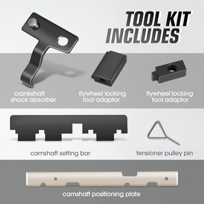 DNA Motoring Professional Timing Tool Kit for Ford B-MAX/Mondeo/Transit & Volvo V60/S80-45# Carbon Steel Camshaft Locking 16pcs Set with Flywheel Pin Tools & Storage Case, TOOLS-00760 - style: Timing Tool Kit for B-MAX