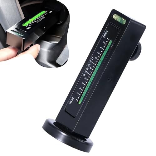 Camber Alignment Tool Universal Camber Gauge, Gauge Accurate -5 +5, Wheel Alignment Tool with Magnetic Base for Car SUV RV Off Road Vehicle (Black) - color: Black