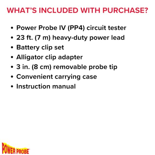 Power Probe 4 Circuit Tester with Multi-Meter Functions (PP401AS) - color: Red