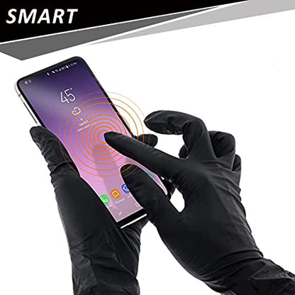 PROMEDIX P Nitrile Disposable Gloves,4mil-100 Count,Gloves Disposable Latex Free,Powder Free for Cooking,Household,Food safe - size: Medium, style: Black of 1000