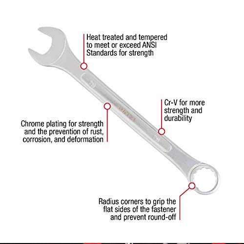 SUNEX TOOLS 9715A Metric Raised Panel Combination Wrench Set, 14 Piece - style: Raised-panel Metric Wrench Set 14P