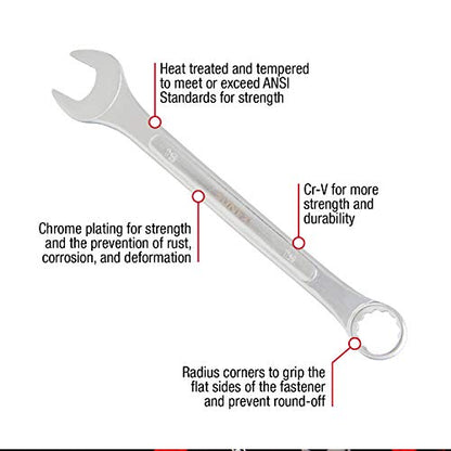 SUNEX TOOLS 9715A Metric Raised Panel Combination Wrench Set, 14 Piece - style: Raised-panel Metric Wrench Set 14P