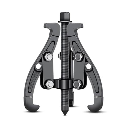 BELOMI 3 Jaw Inner Bearing Puller, Pilot Bearing Gear Puller for Auto with Reversible Jaws, Heavy Duty Gear Extractor Tool for Automotive Wheel, Pulling Kit for Motorcycle Car SUV (4 inch) - size: 4 inch