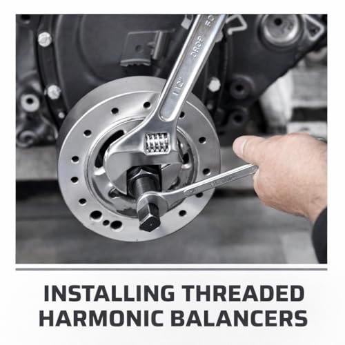 Powerbuilt Harmonic Balancer and Pulley Installer Tool Kit, 33 Piece, Crankshaft Pulley, Remove and Install, Storage Case - 648616, Black