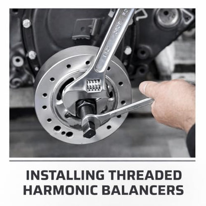 Powerbuilt Harmonic Balancer and Pulley Installer Tool Kit, 33 Piece, Crankshaft Pulley, Remove and Install, Storage Case - 648616, Black