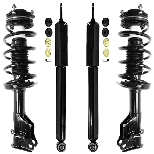 Detroit Axle - 4pc Struts Kit for 2006 2007 2008 2009 2010 2011 Honda Civic, 2 Front Struts with Coil Spring 2 Rear Shock Absorbers Replacement Suspension - size: 4AQ47291-V1/ strut shock kit
