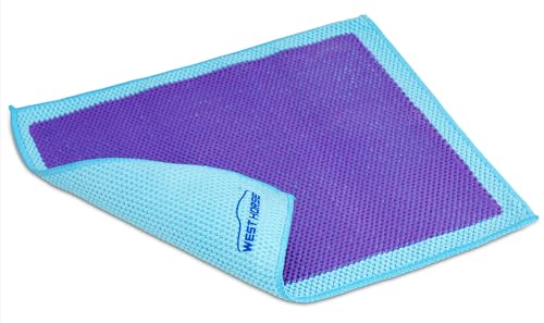 Clay Bar Towel Auto Detailing Claying Cloth - Faster & Effective Rubbing and Cleansing Tool, Smooth Paint Surface Prep for Waxing, Polishing and Sealant (12in x 12in, Purple)