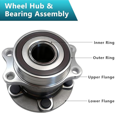 512518 Rear Wheel Bearing Hub Assembly for Subaru Crosstrek 2016-2021, Impreza 2012-2021, Forester 2014-2018, XV Crosstrek 2013-2015 (2PCS) - size: 512518
