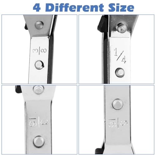 HVAC Service Wrench Tool Set, 2 Air Conditioner Valve Ratchet Wrench | 3/16" to 3/8" & 5/16" x 1/4", Hvac Valve Wrench with Quick-Reverse Lever, 2 Adapters, Fits AC and Refrigeration Equipment