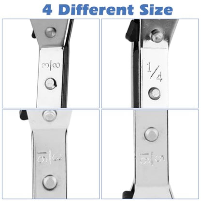 HVAC Service Wrench Tool Set, 2 Air Conditioner Valve Ratchet Wrench | 3/16" to 3/8" & 5/16" x 1/4", Hvac Valve Wrench with Quick-Reverse Lever, 2 Adapters, Fits AC and Refrigeration Equipment