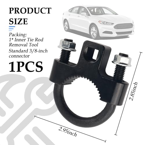 Inner Tie Rod Removal Tool with 3/8" Drive Ports,Anti-Slip Inner Tie Rod Tool with U-Shaped Tooth Structure for Quick Dismantling & Installation,Heavy-Duty Ties Rods End Removal Tools