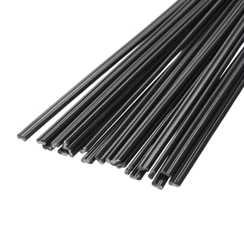 MECCANIXITY 20pcs 8 Inch Plastic Welding Rods ABS Welding Strips Welder Rods for Plastic Welder,Car Bumper, Kayak Repair, Black - color: Black, size: 8 Inch