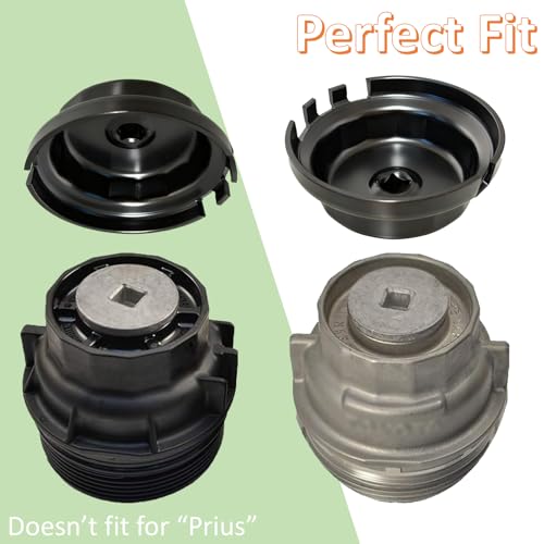 Anti-Rupture 64mm Oil Filter Wrench for Toyota, Tacoma, Camry, Tundra, Lexus, Sienna, RAV4, Highlander, Fj Crusier, Avalon - 64mm Oil Filter Cap Removal Socket Tool