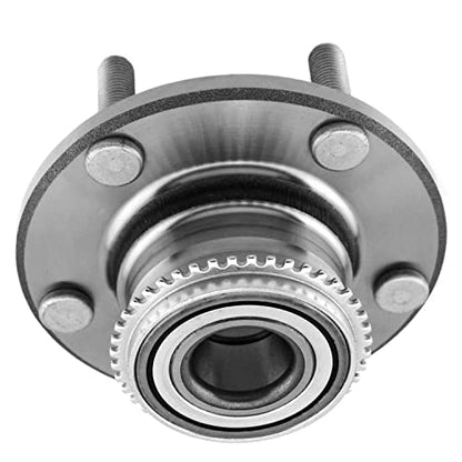 Detroit Axle - 2 Rear Wheel Bearing and Hubs Assembly with ABS Ring & 5-Lug for Mitsubishi Lancer 2004-2006, Outlander 2003-2006, FWD, 512339 - style: 512339 x2/Pair