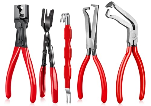 5 PCS Electrical Disconnect Pliers, Automotive Electrical Connector Separator, Electrical Plug Connector Disconnect Tool Car Clip Removal Plier Kit for for Cars, Trucks & SUVs