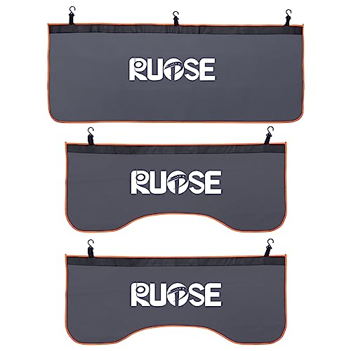 RUPSE 3 Pcs Fender Protectors for Mechanics,Microfiber Leather Car Fender Cover Mats Pads,Mechanic Magnetic Fender Protector Mat with Hooks - color: Grey, size: Larger