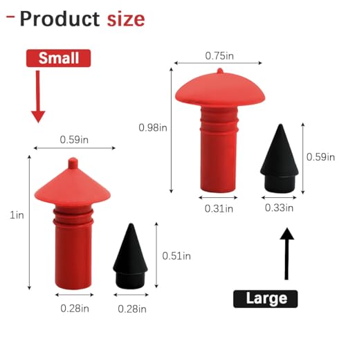 Bittwee Mushroom Shaped Car Tire Repair Insert Plugs, 90PCS Rubber Vehicle Wheel Sockets Tool with 90PCS Pins, Practical Automotive Replacement Parts, Universal for SUV RV Truck (Small) - size: Small