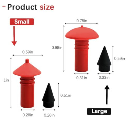Bittwee Mushroom Shaped Car Tire Repair Insert Plugs, 90PCS Rubber Vehicle Wheel Sockets Tool with 90PCS Pins, Practical Automotive Replacement Parts, Universal for SUV RV Truck (Small) - size: Small