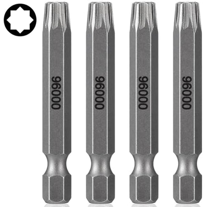 MorningRo 4Pcs Spider Driver Bits 2 in, S2 Steel Magnetic 8 Point Star | Fits 8 Point Flathead Fasteners, Headlok Compatible, 1/4 in Hex Shank, Impact Ready, 4 Pack