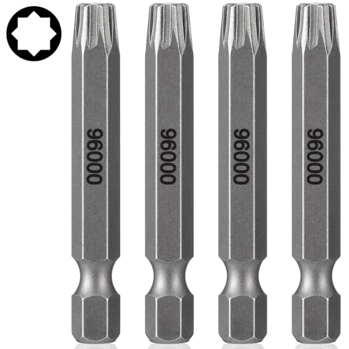 MorningRo 4Pcs Spider Driver Bits 2 in, S2 Steel Magnetic 8 Point Star | Fits 8 Point Flathead Fasteners, Headlok Compatible, 1/4 in Hex Shank, Impact Ready, 4 Pack