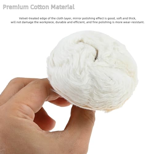 dophee 10Pcs Cloth Cotton Buffing Wheel Kit for Automotive Metal | Drill Polishing Pads Abrasive Wheel for Aluminum Stainless Steel Chrome Jewelry Wood Plastic Ceramic Glass
