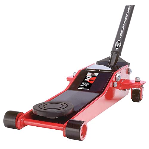 AFF 2 Ton Professional Heavy Duty Steel with 2 Piece Handle, Low Profile, Quick Lift Turner Service Floor Jack, 202T - style: Floor Jack with 2 Piece Handle