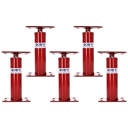 BISupply House Jacks for Leveling Crawlspace 5 Pack - 12 to 16 inch Adjustable Support Beam Basement Jack Post - Floor Lifting Joist Beam Brace for Cellar Ceiling - Screw Pole Jack - size: 12-16 Inch (5 PACK)