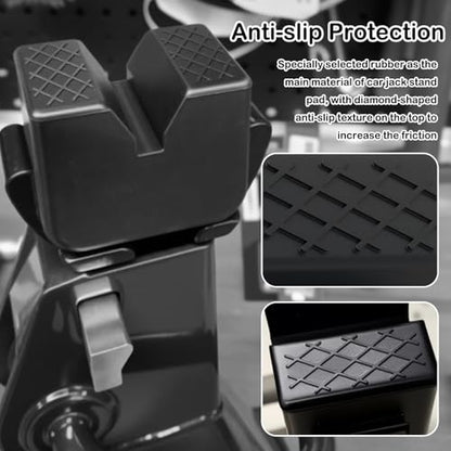 4PCS 2T Slotted Pinch Weld Jack Pads,Rubber Car Jack Stand Pads Provide Non-Slip Cushioning Protection,Essential Car Pinch Weld Jacks Adapter Floor Jacks Accessories