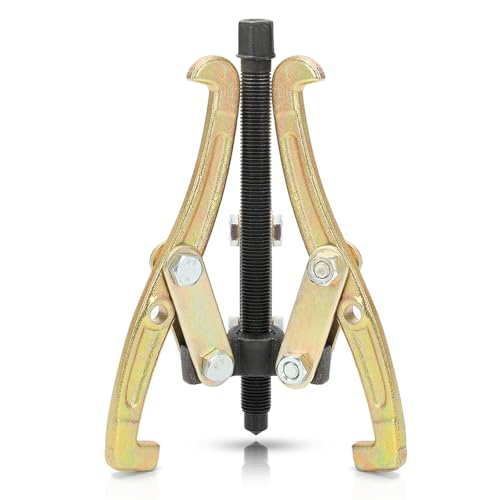 MOFEEZ 8" 3 Jaw Gear Bearing Puller Removal Tool for Slide Gears, Pulley, and Flywheel（Gold）