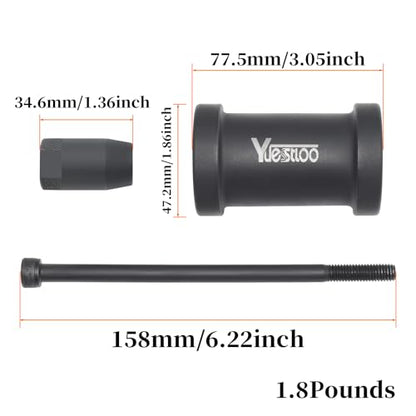 Fuel Injector Removal Tool, Injector Slid Hammer Puller | Compatible with BMW N14 N18 N20 N26 N53 N54 N55 N63 S63 - size: SINGLE