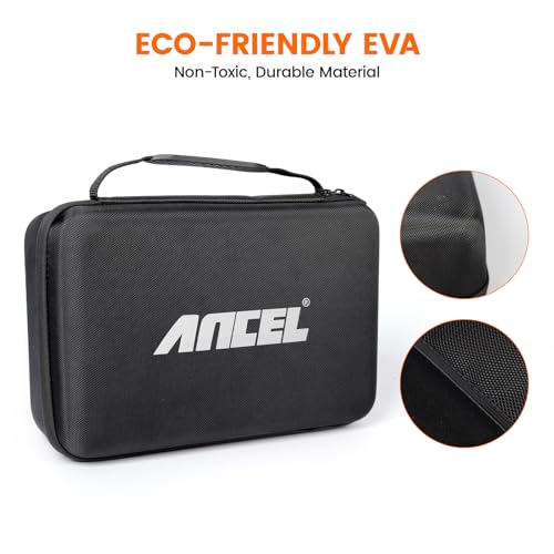 ANCEL EVA Hard Protective Case for V5 HD PRO Heavy Truck Scanner, Waterproof Shockproof Storage Bag with Large Capacity, Smooth Zippers and Easy Carry Handle, Travel Ready - style: Case for V5HD PRO