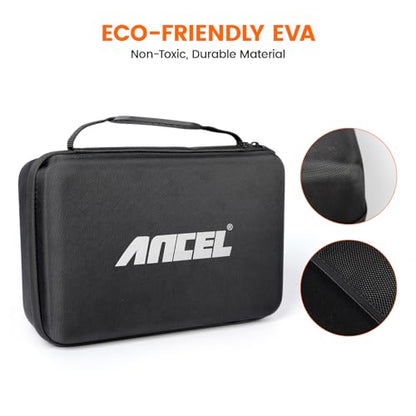 ANCEL EVA Hard Protective Case for V5 HD PRO Heavy Truck Scanner, Waterproof Shockproof Storage Bag with Large Capacity, Smooth Zippers and Easy Carry Handle, Travel Ready - style: Case for V5HD PRO