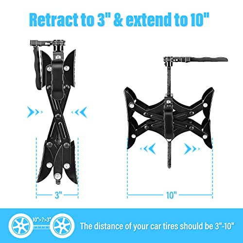 Nilight Wheel Chock Stabilizer, 2PCS X-Chocks Wheel Stabilizer for Travel Trailers, Fits 3" to 10" Wheel Gaps, Heavy Duty RV Scissor Tire Locking Chocks for Campers Travel Trailers Trucks