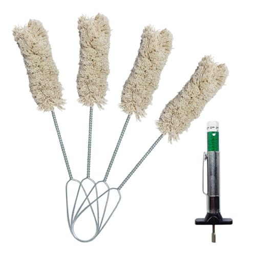 4PCS 12.5" Long Tire Lubricant Brush Applicator Swab Set - Extra Long Handle Tire Lube Brush with Tread Depth Gauge - Universal Tire Lubricant Swabs for Most Common Lube Buckets (Two Colors) - color: Two Colors