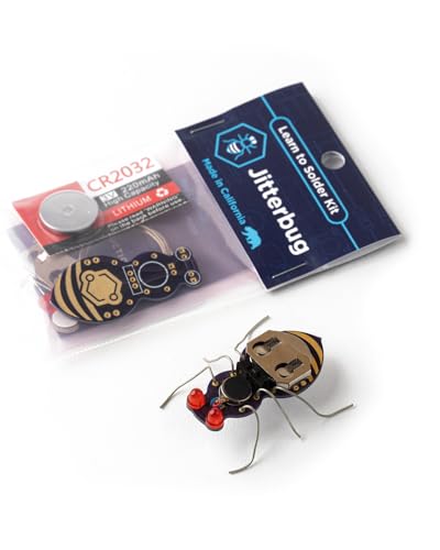 Jitterbug Deluxe Kit | DIY Soldering Kit for Beginners | Electronics Projects for Students & STEM Classes | Tools Included
