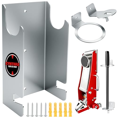 1.5 Ton Floor Jacks Wall Mount, Heavy-Duty Jack Stand Storage Rack Holder for Low-Profile Hydraulic Floor Jacks & Car Trailers, Solid Steel, 80LB Capacity, Silver - color: Silver