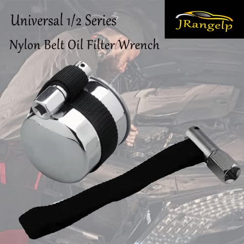 1/2 Series Nylon Belt Oil Filter Wrench, Carbon Steel, 40CR, 4.72-inch